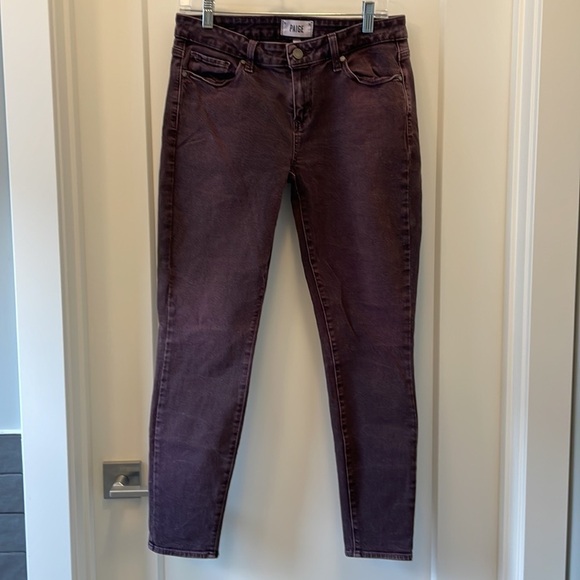 Sz29 PAIGE Verdugo Ankle Denim in Vintage Spiced Wine VGUC - Picture 5 of 14